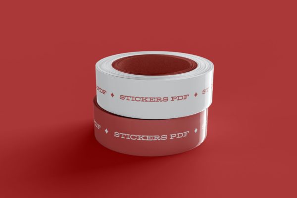 两个胶带品牌设计样机 Two Adhesive Tape Mockup