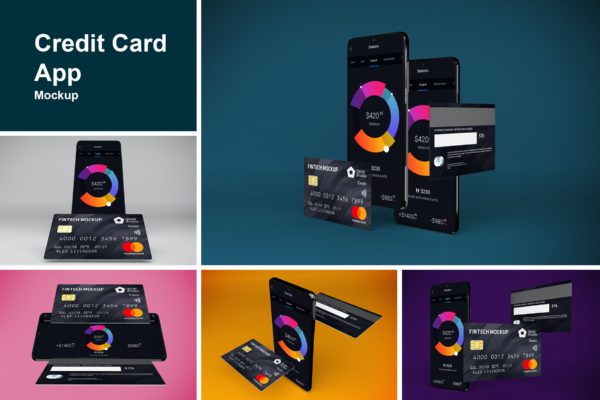 信用卡&iPhone应用展示样机 Credit Card App