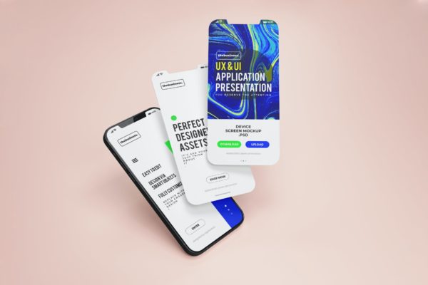 iPhone 12应用程序UI展示样机模板 iPhone 12 App Mock-Up Template