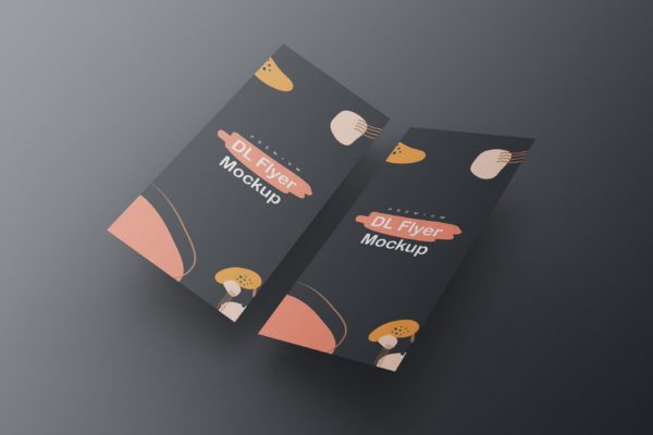 DL尺寸广告传单卡片设计样机v11 DL Flyer Mockup