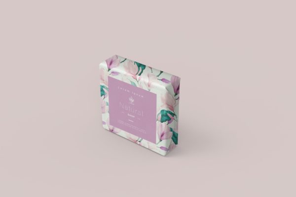 肥皂包装标签设计样机 Soap Wrapping Label Mockup