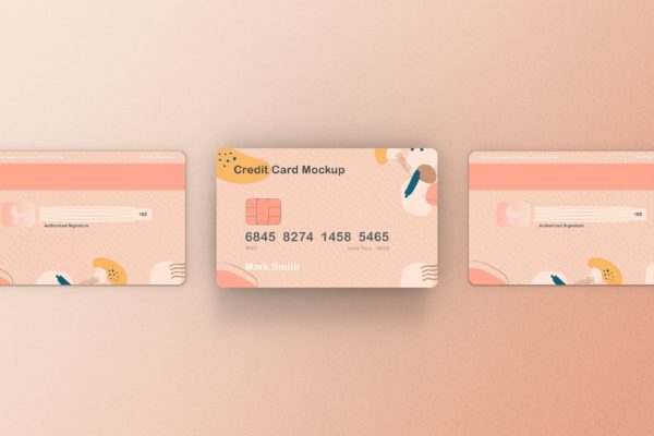 储蓄卡/信用卡设计样机模板v8 Credit Card Mockup
