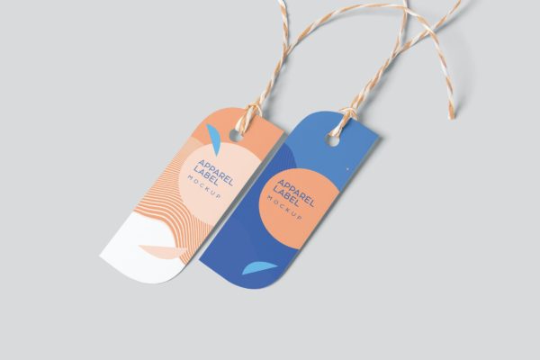 服装价格标签设计样机 Apparel Label Tag Mockups