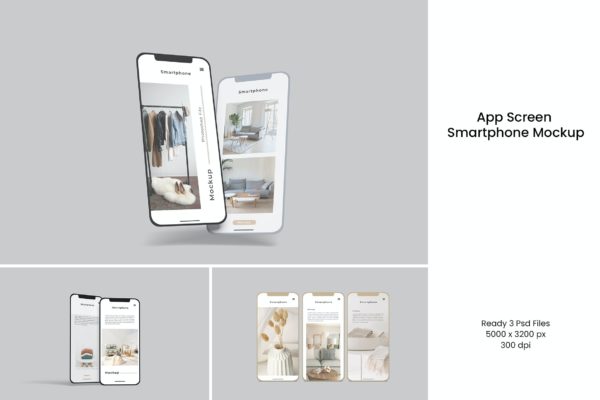 App应用页面展示屏幕样机v2 App Screen Mockup V.2