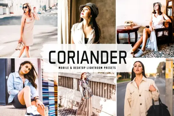 亮白色调照片处理LR预设 Coriander Mobile & Desktop Lightroom Presets