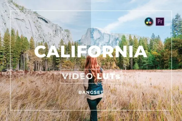明亮色调照片视频后期调色LUT预设包 Bangset California Video LUTs