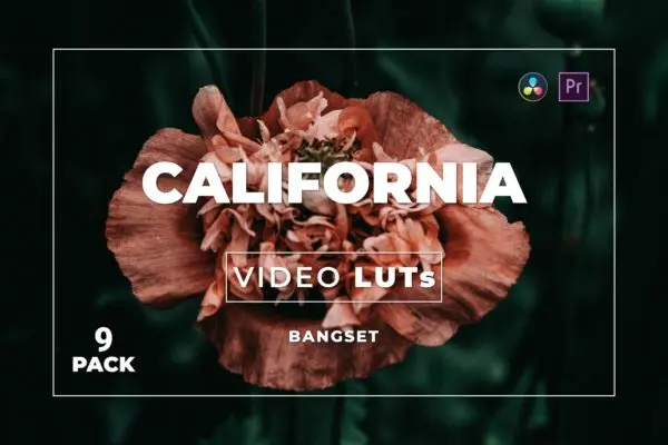 植物花卉照片视频后期调色LUT预设包v9 Bangset California Pack 9 Video LUTs