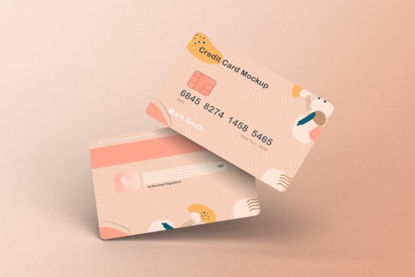 储蓄卡/信用卡设计样机模板v6 Credit Card Mockup