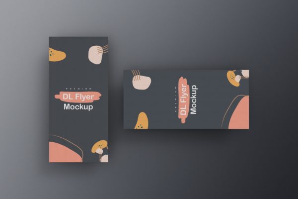 DL尺寸广告传单卡片设计样机v5 DL Flyer Mockup
