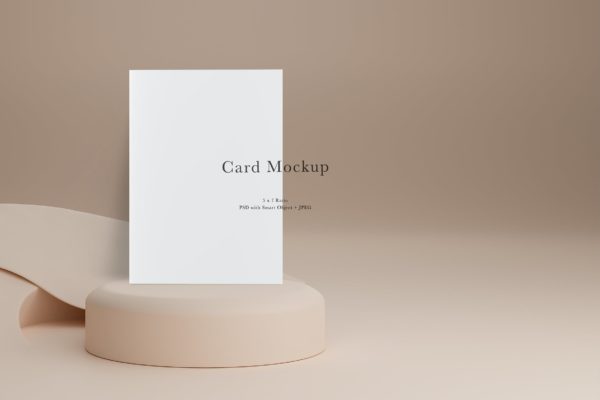 邀请卡&卡片设计样机模板#829 Card Mockup #829