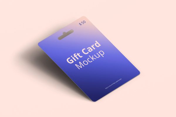 活动礼品卡设计样机模板v2 Gift Card Mockup 2
