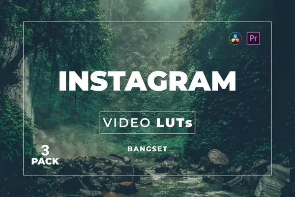 Instagram风照片视频后期调色LUT预设包v3 Bangset Instagram Pack 3 Video LUTs