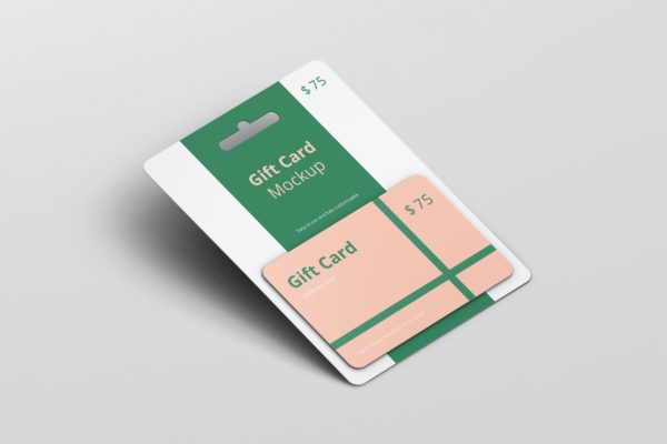 活动礼品卡设计样机模板 Gift Card Mockup