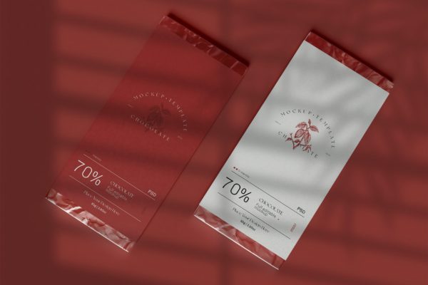 巧克力零食包装设计样机模板v7 Wrapped Chocolate Mockup