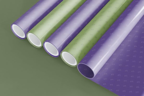 包装纸卷图案设计样机 Wrapping Paper Rolls Mockup
