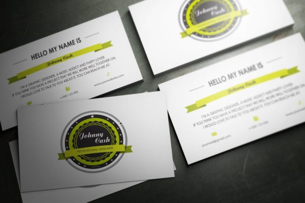 优雅企业名片设计模板 Elegant Business Card Design