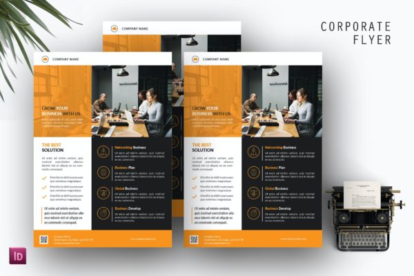 企业/公司业务传单模板 Company Bast Corporate Flyer