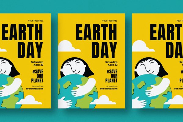 地球日主题传单模板 Earth Day Flyer