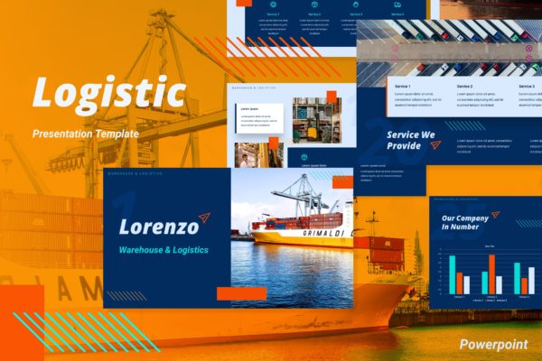 国际物流业务PPT演示文稿 Logistics Presentation Powerpoint Templates