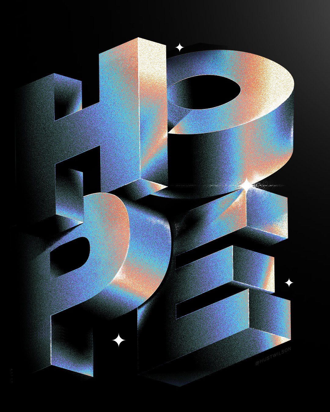Huston Wilson高质感立体字体设计