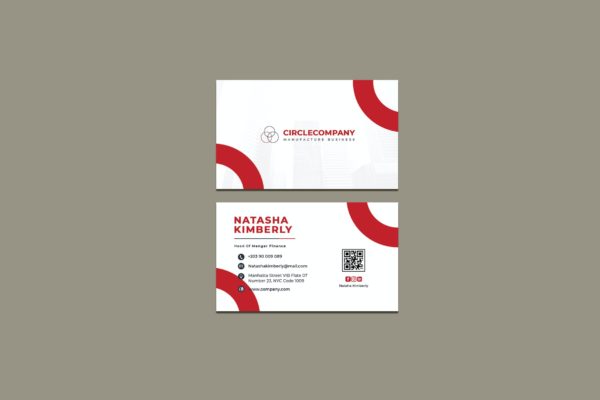 圆形元素公司名片设计模板 Circle Company Business Card