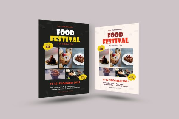 美食节活动宣传单设计模板v3 Food Festival Flyer Template V-3