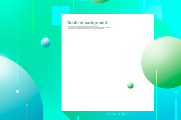 绿色渐变背景海报设计韩国素材[psd]