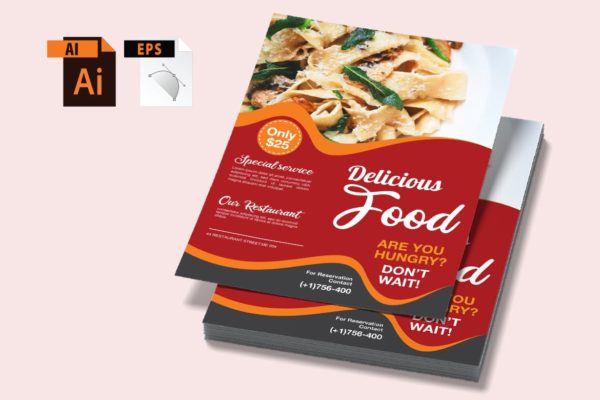 美食食品广告海报传单设计模板v31 Food Flyer vol 31