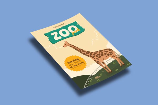 动物园促销宣传单设计模板 Zoo Park – Flyers Template