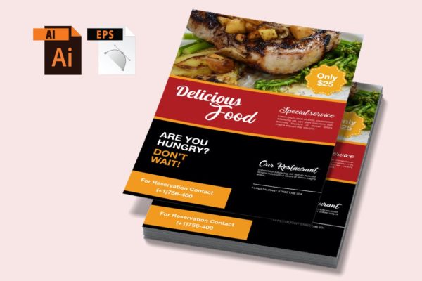 美食食品广告海报传单设计模板v32 Food Flyer vol 32