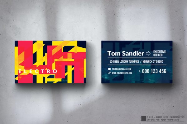 创意抽象派企业名片设计模板v5 Creative Multipurpose Business Card Design
