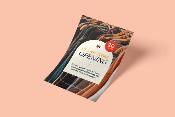 新店开张传单AI素材 Store Opening Flyer