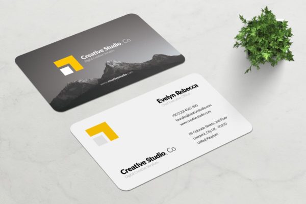 极简设计风企业名片设计模板v01 Minimalist Business Card Vol. 01