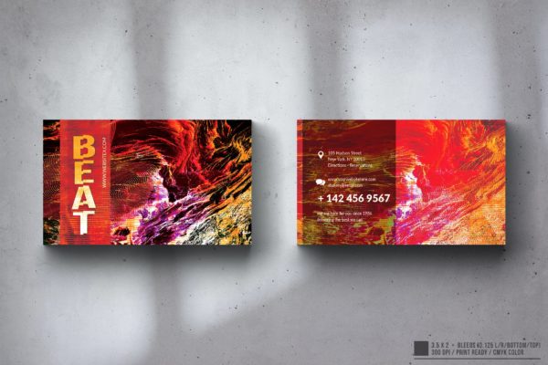 创意抽象派企业名片设计模板v3 Creative Multipurpose Business Card Design