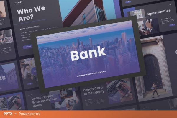 金融银行业务PPT设计模板 Bank Presentation Template