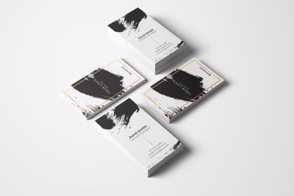 黑色油墨创意企业名片设计模板v78 Business Card Template.v78