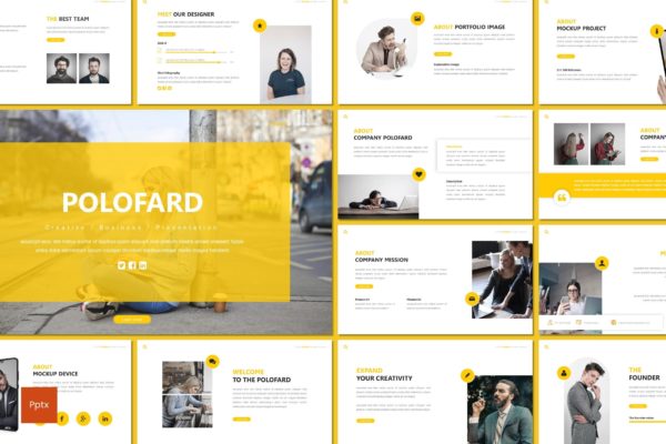 公司产品介绍演示文稿PPT模板 Polofard – Business Powerpoint Template