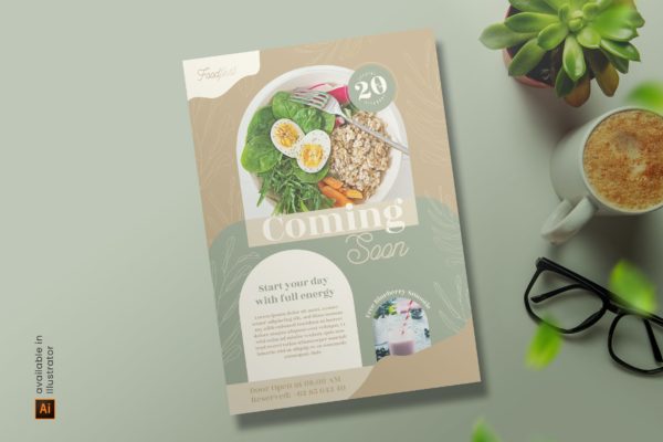 餐厅食品海报设计 Restaurant Flyer
