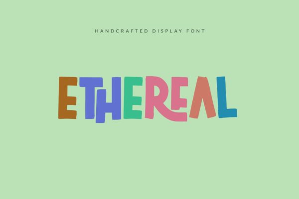 可爱英文手写大小写字体合集 Ethereal – Handwritten Display Font