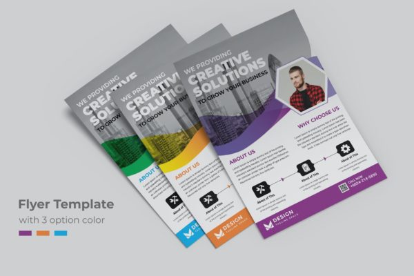 解决方案业务传单设计模板 Solution Business Flyer