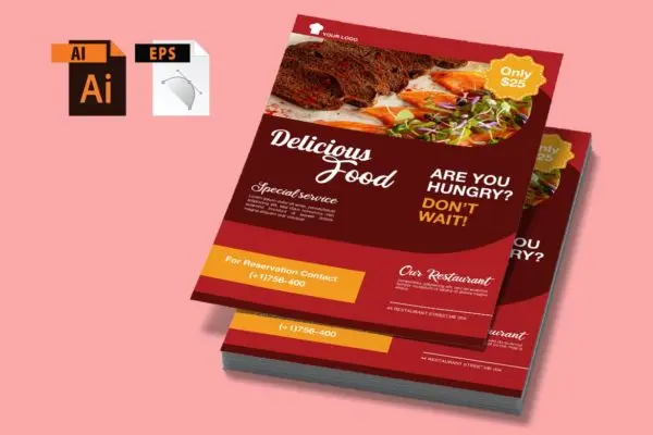 美食食品广告海报传单设计模板v30 Food Flyer vol 30