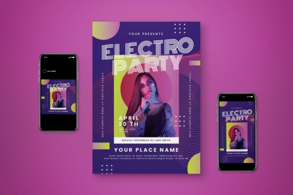 DJ俱乐部海报传单设计模板合集 DJ Club Flyer Set