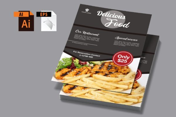 美食食品广告海报传单设计模板v20 Food Flyer vol 20