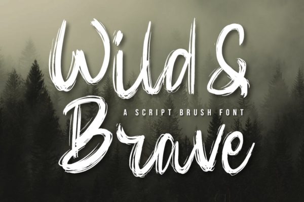 画笔笔刷多线条叠加效果手写字体 Script Brush Font