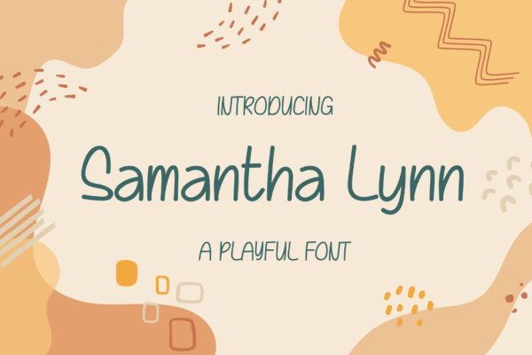 儿童主题项目手写风格英文字体 Samantha Lynn