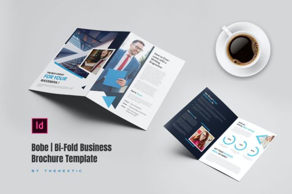 双折业务手册设计模板 Bobe | Bi-Fold Business Brochure Template