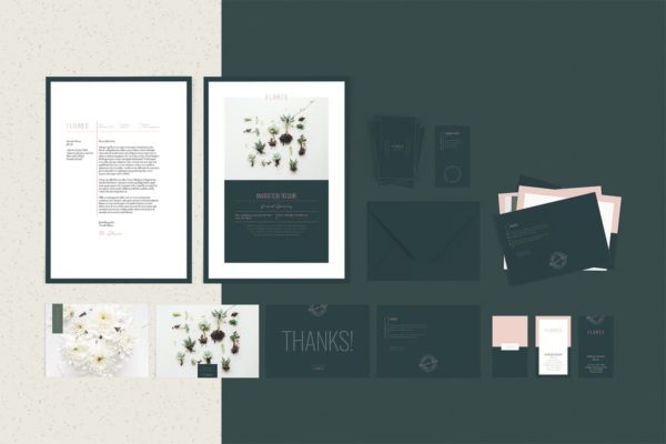 精致文具品牌VI样机Logo标志预览工具包 Norah Brand Identity Pack