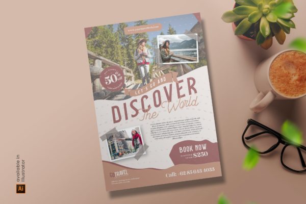 旅行推广传单模板 Travel Flyer