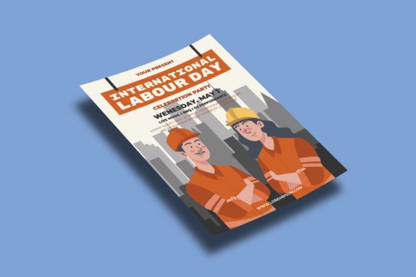 国际劳动节海报设计 International Labour Day – Flyers Template