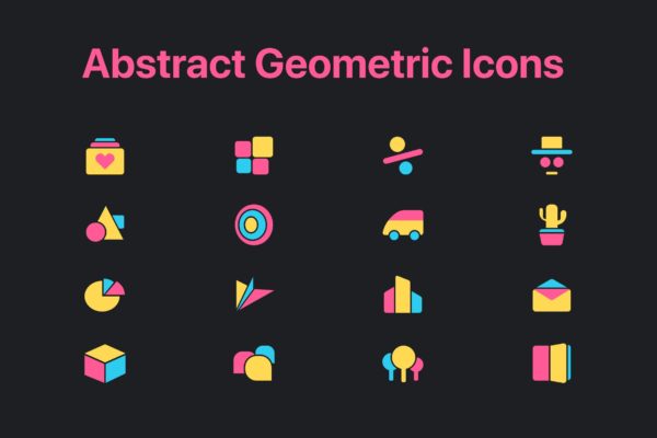 抽象的几何图形图标 Abstract Geometric Icons